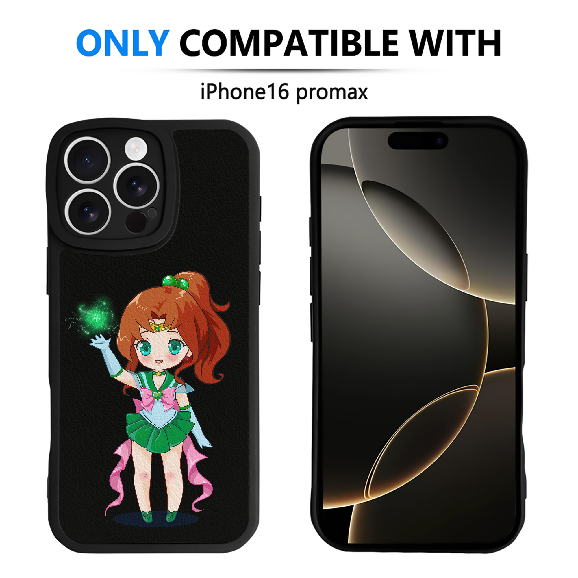 （画像用） 美少女戦士セーラームーン 木野 まこと きの まこと Sailor Moon Kino Makoto （セーラージュピター；Sailor Jupiter） 【iPhone 16シリーズ対応】シリコンスマホケース（レザー調） 材質：シリコン